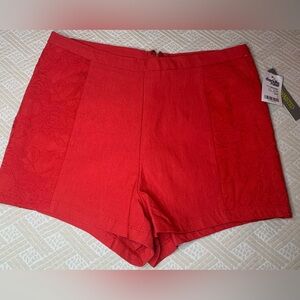 Cherry Red y2K Booty Party Shorts Charlotte Russe NWT Size Large Stretchy